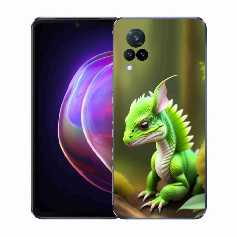 Gelový kryt mmCase na Vivo V21 4G/5G - zelený dráček