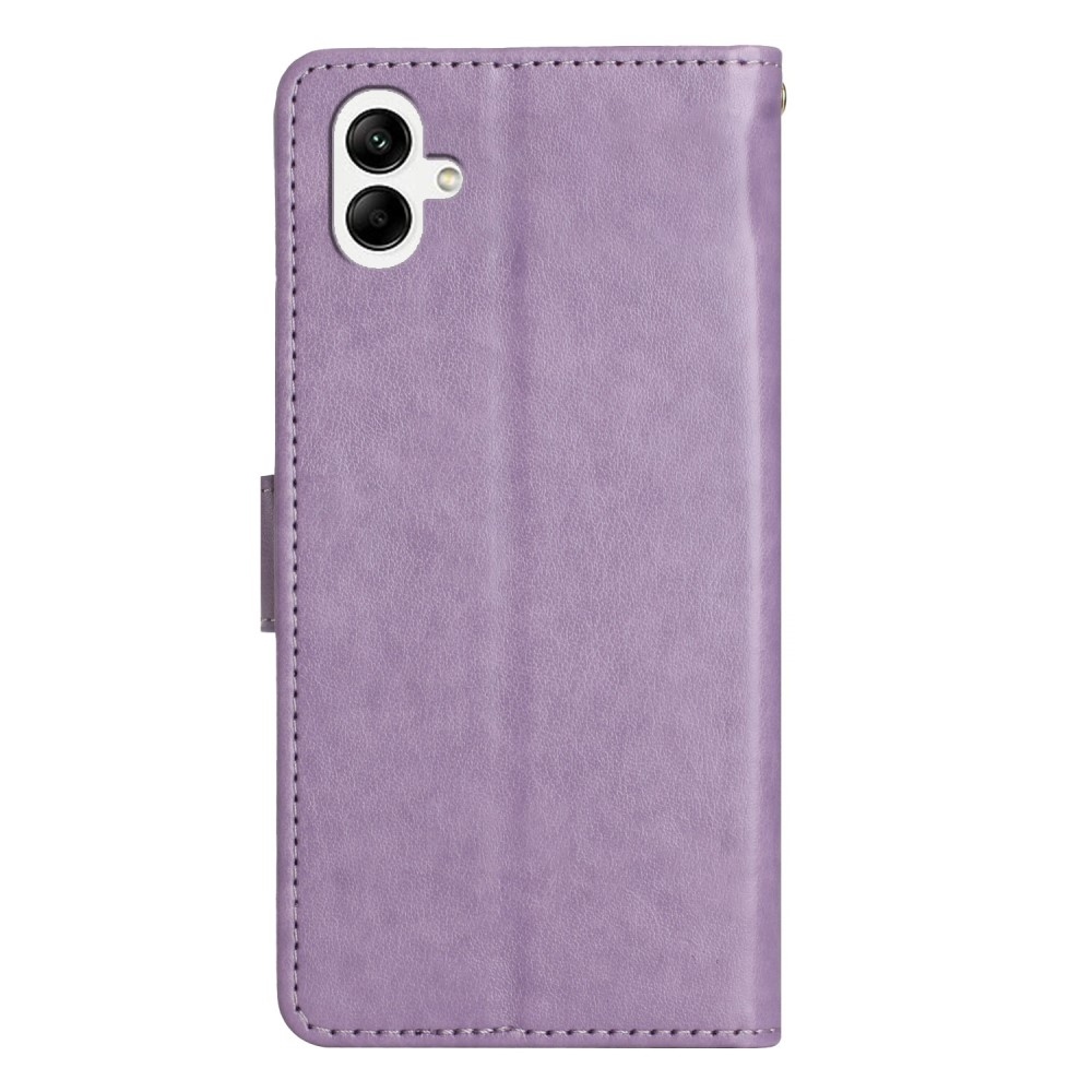 Flowers knížkové pouzdro na Samsung Galaxy A06 4G - světlefialové