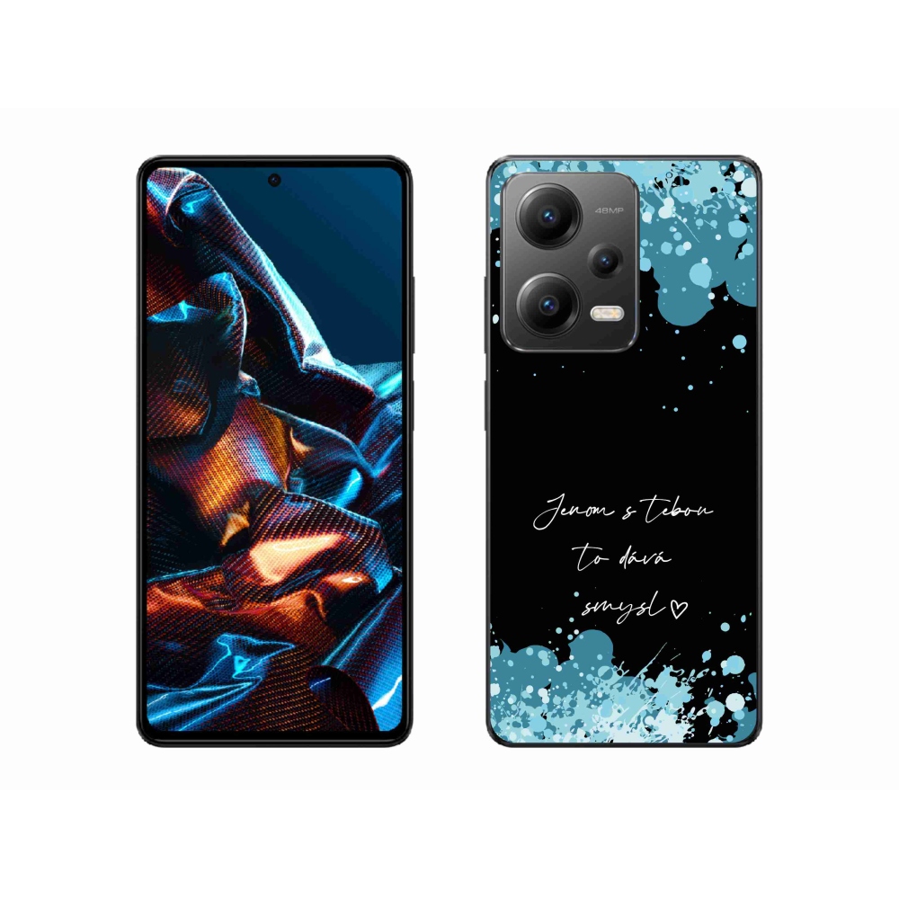 Gelový kryt mmCase na Xiaomi Redmi Note 12 Pro 5G - zamilovaný text černé pozadí