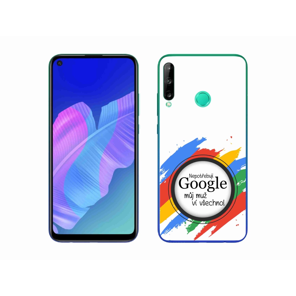 Gelový kryt mmCase na Huawei P40 Lite E - muž ví všechno bílé pozadí