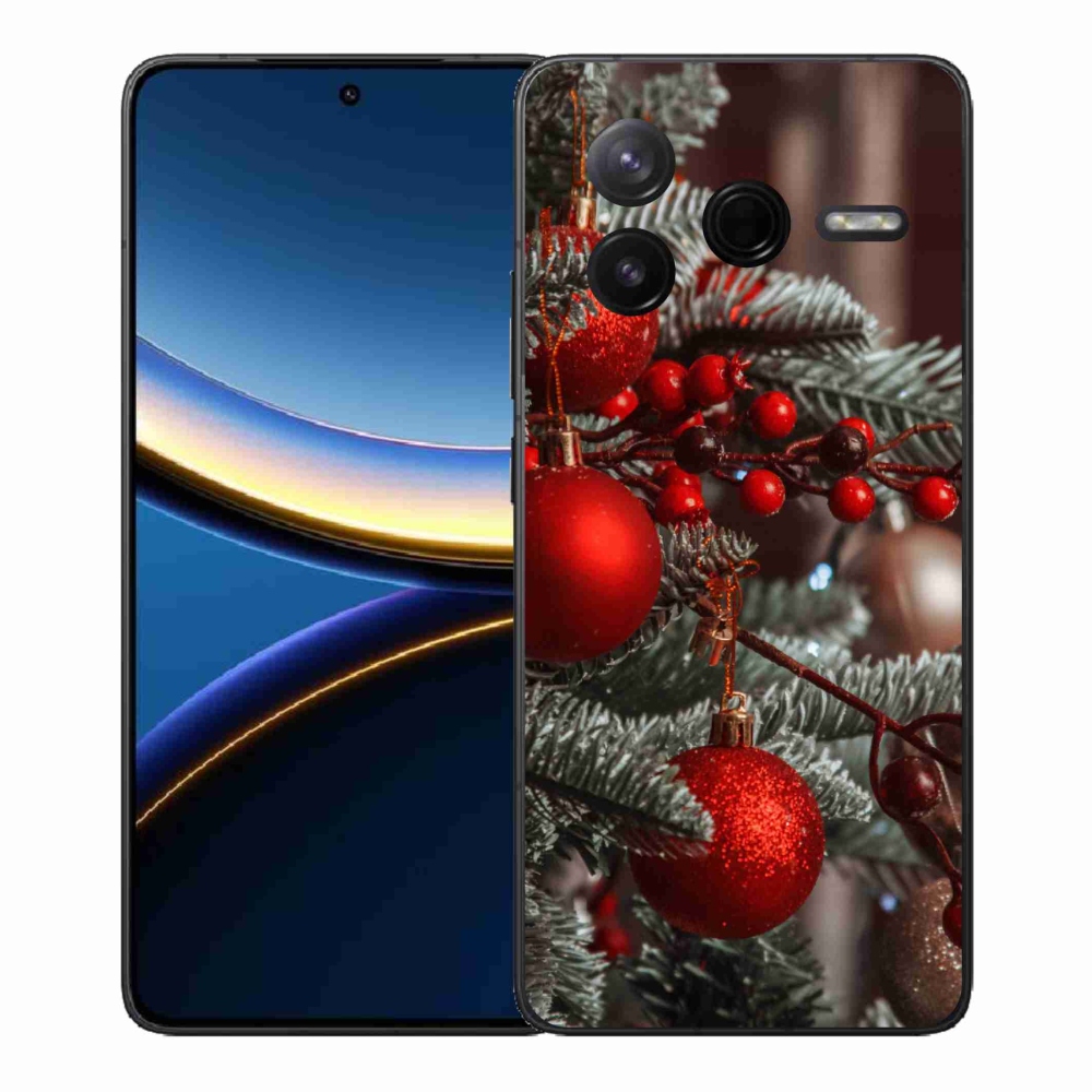 Gelový kryt mmCase na Xiaomi Poco F7 Pro - vánoční ozdoby 2
