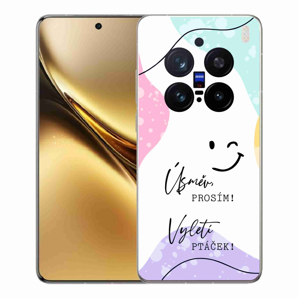 Gelový kryt mmCase na Vivo X200 Pro 5G - vtipný text 4 bílé pozadí