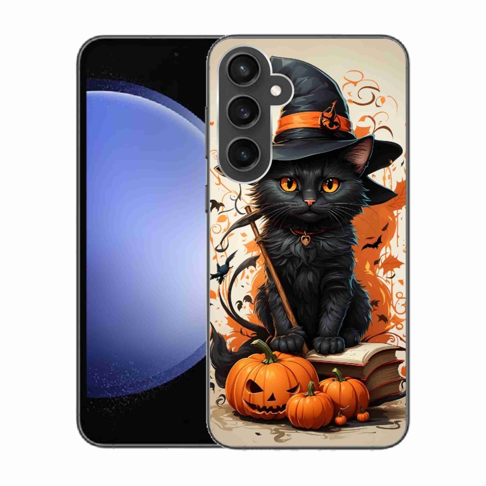 Gelový kryt mmCase na Samsung Galaxy S23 FE - kocour čaroděj