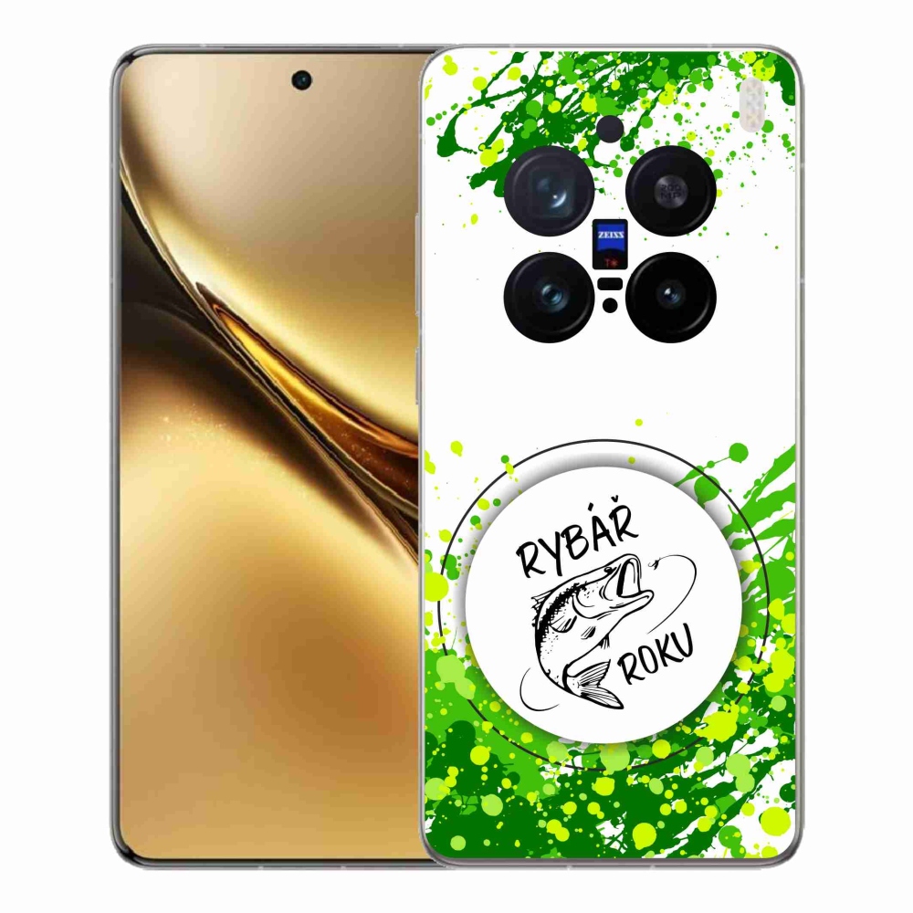Gelový kryt mmCase na Vivo X200 Pro 5G - rybář roku bílé pozadí