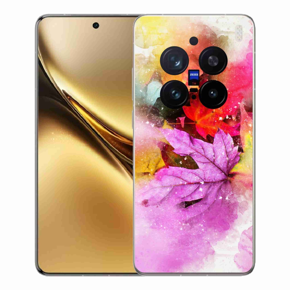 Gelový kryt mmCase na Vivo X200 Pro 5G - barevné listy
