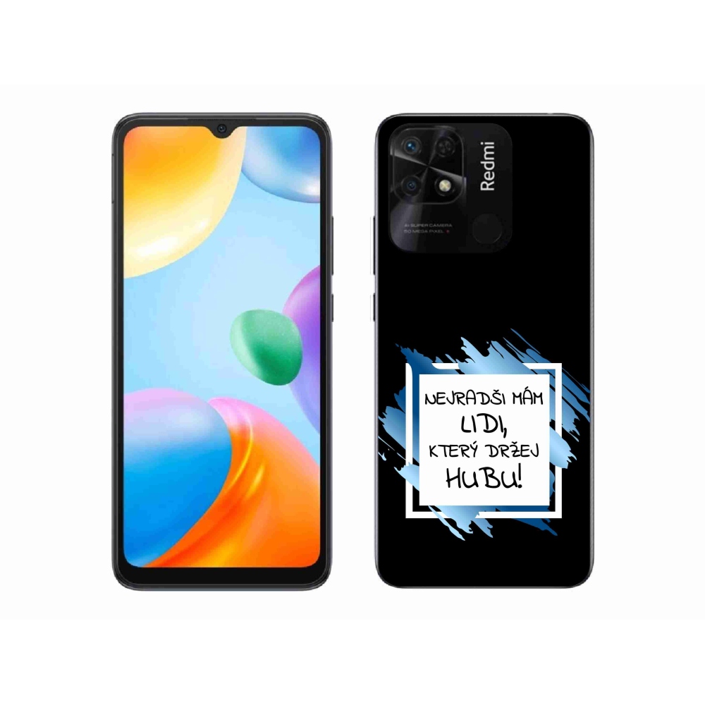 Gelový kryt mmCase na Xiaomi Redmi 10C - vtipný text 7 bíločerné pozadí