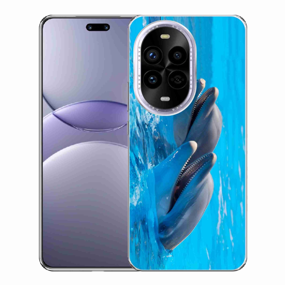 Gelový kryt mmCase na Huawei Nova 13 Pro 5G - delfíni