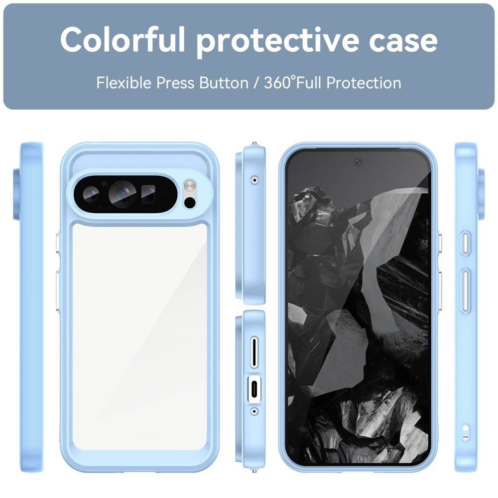 Gelový obal s pevnými zády na Google Pixel 9 Pro XL - modrý