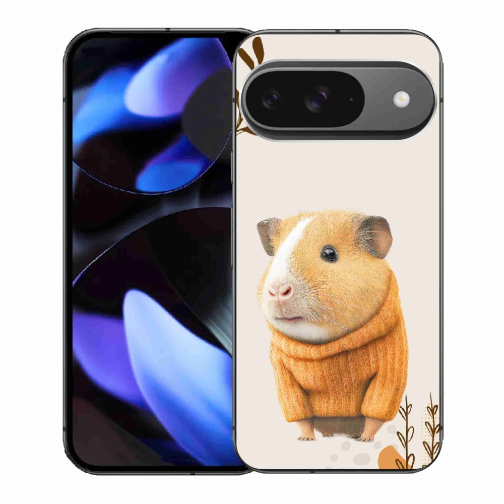 Gelový kryt mmCase na Google Pixel 9/9 Pro - morče ve svetru