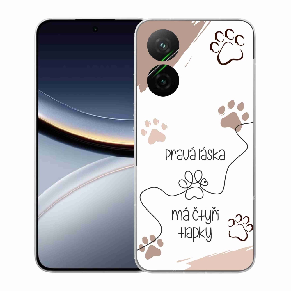 Gelový kryt mmCase na Xiaomi Poco F7 5G - psí motiv 1 bílé pozadí