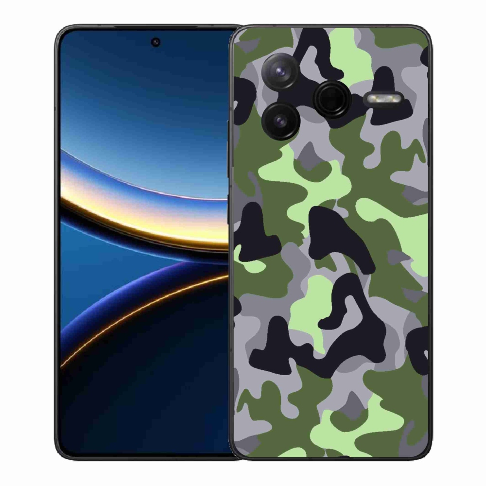 Gelový kryt mmCase na Xiaomi Poco F7 Pro - maskáčový vzor 7