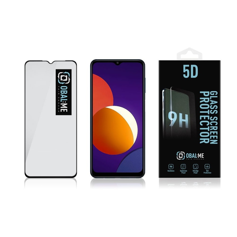 OBAL:ME 5D Tvrzené Sklo pro Samsung Galaxy M12/A32 5G/A12/A02s Black
