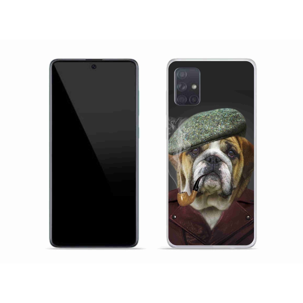 Gelový kryt mmCase na Samsung Galaxy A51 - pes s fajfkou