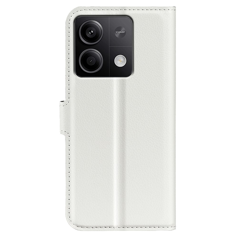 Litchi knížkové pouzdro na Xiaomi Redmi Note 13 5G - bílé