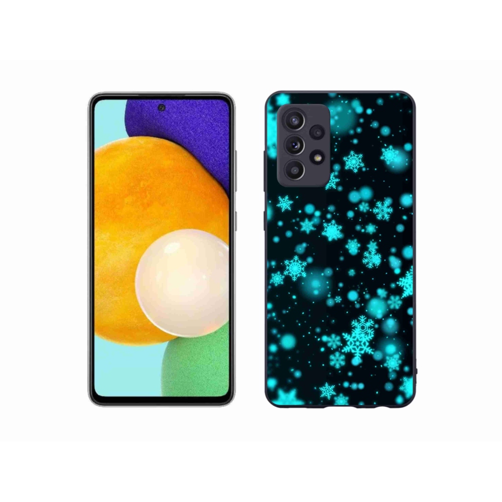 Gelový kryt mmCase na Samsung Galaxy A52/A52 5G - sněhové vločky 1