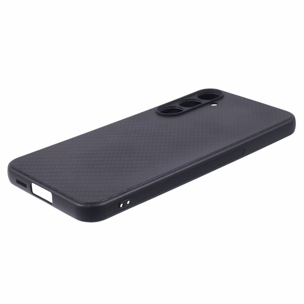 Carbon Fiber odolný gelový obal pro Samsung Galaxy S23 FE - černý