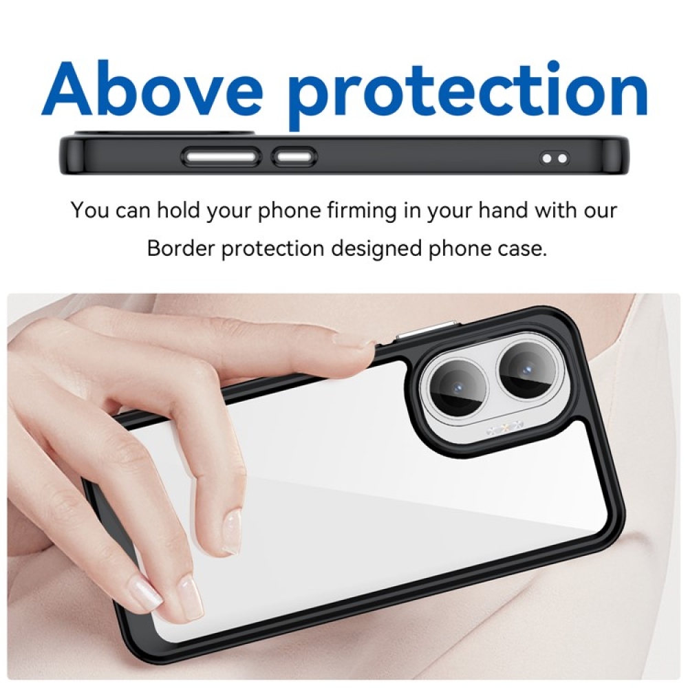 Gelový obal s pevnými zády na Xiaomi Poco F7 5G - černý