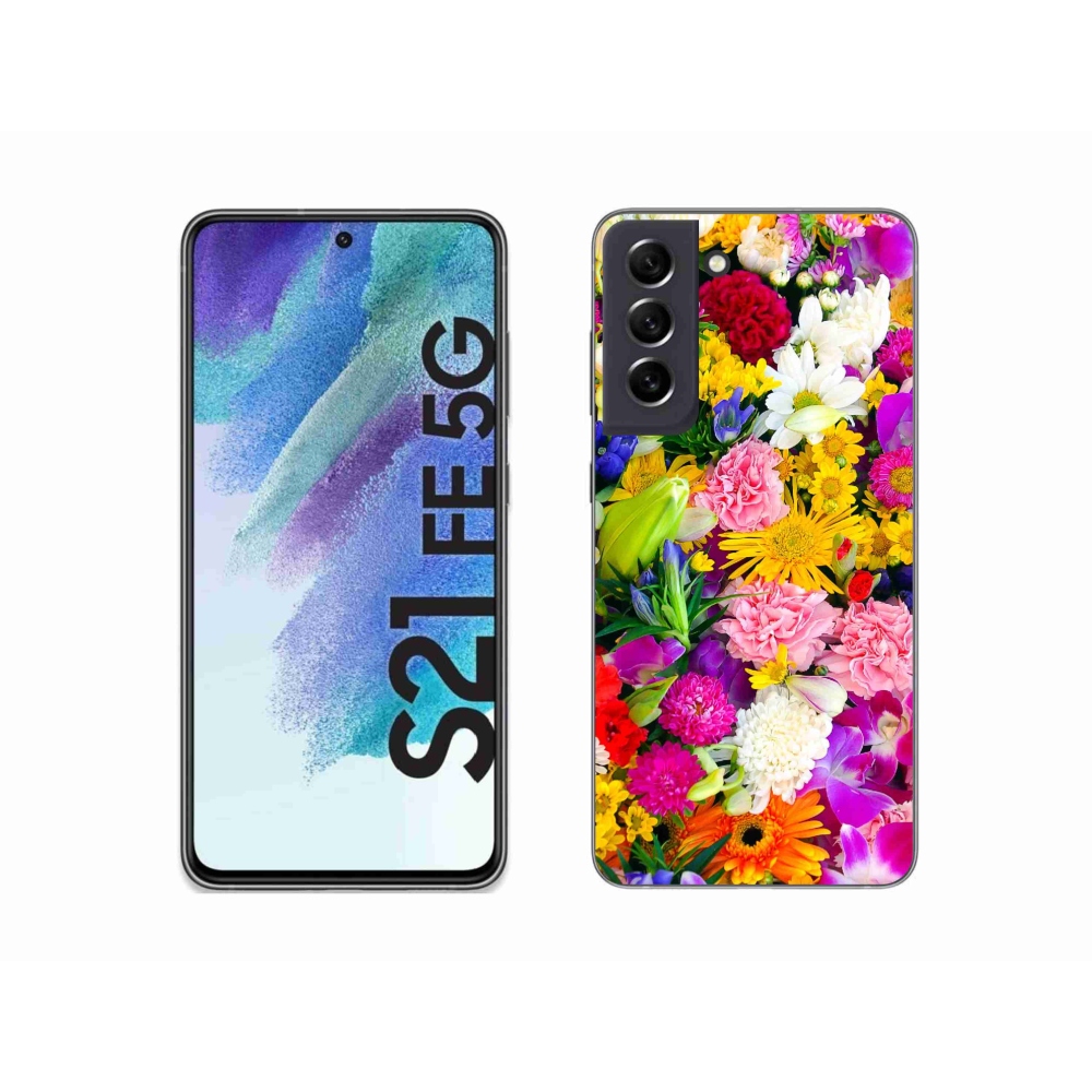Gelový kryt mmCase na Samsung Galaxy S21 FE 5G - květiny 12