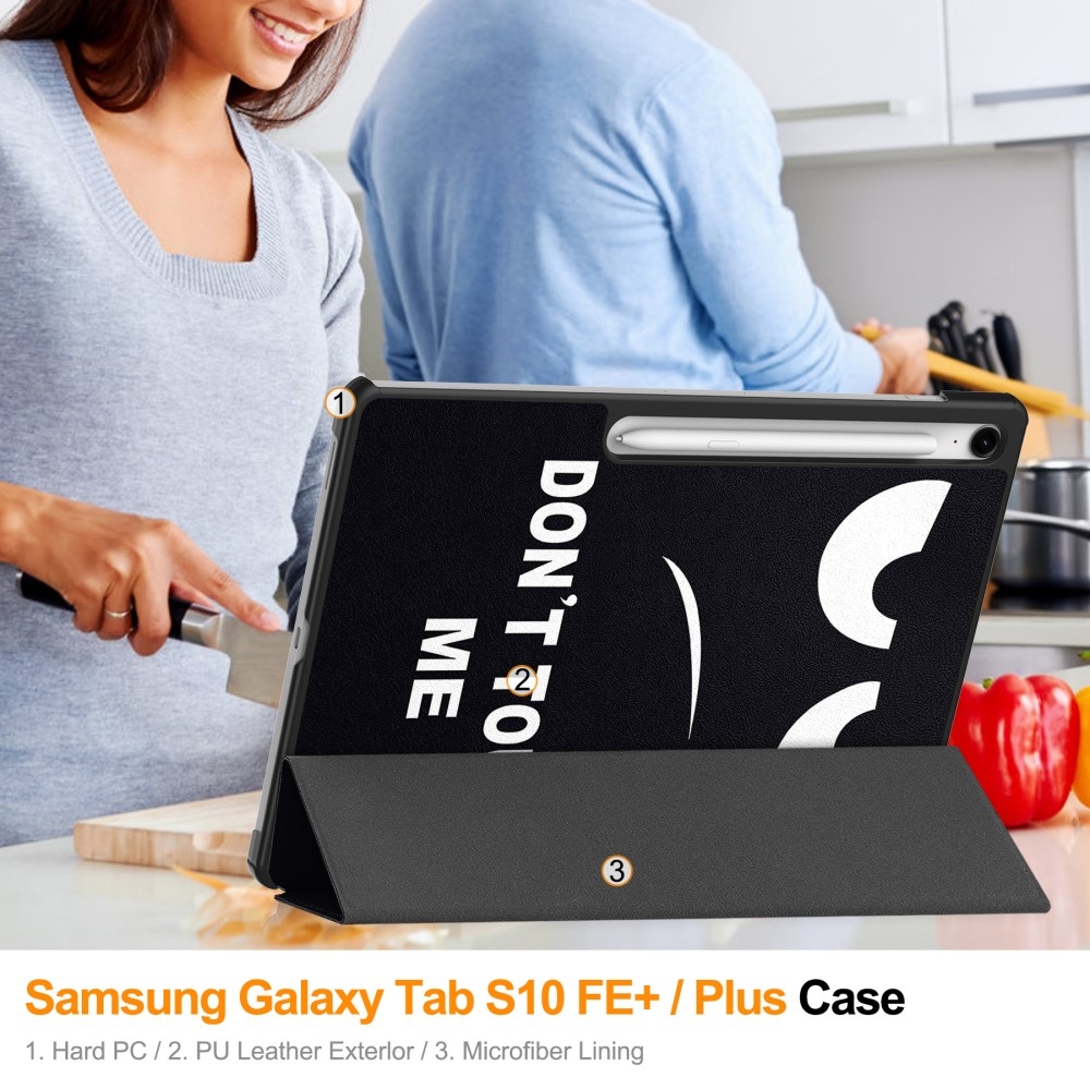 Patte chytré zavírací pouzdro na Samsung Galaxy Tab S10 FE+ - nesahat