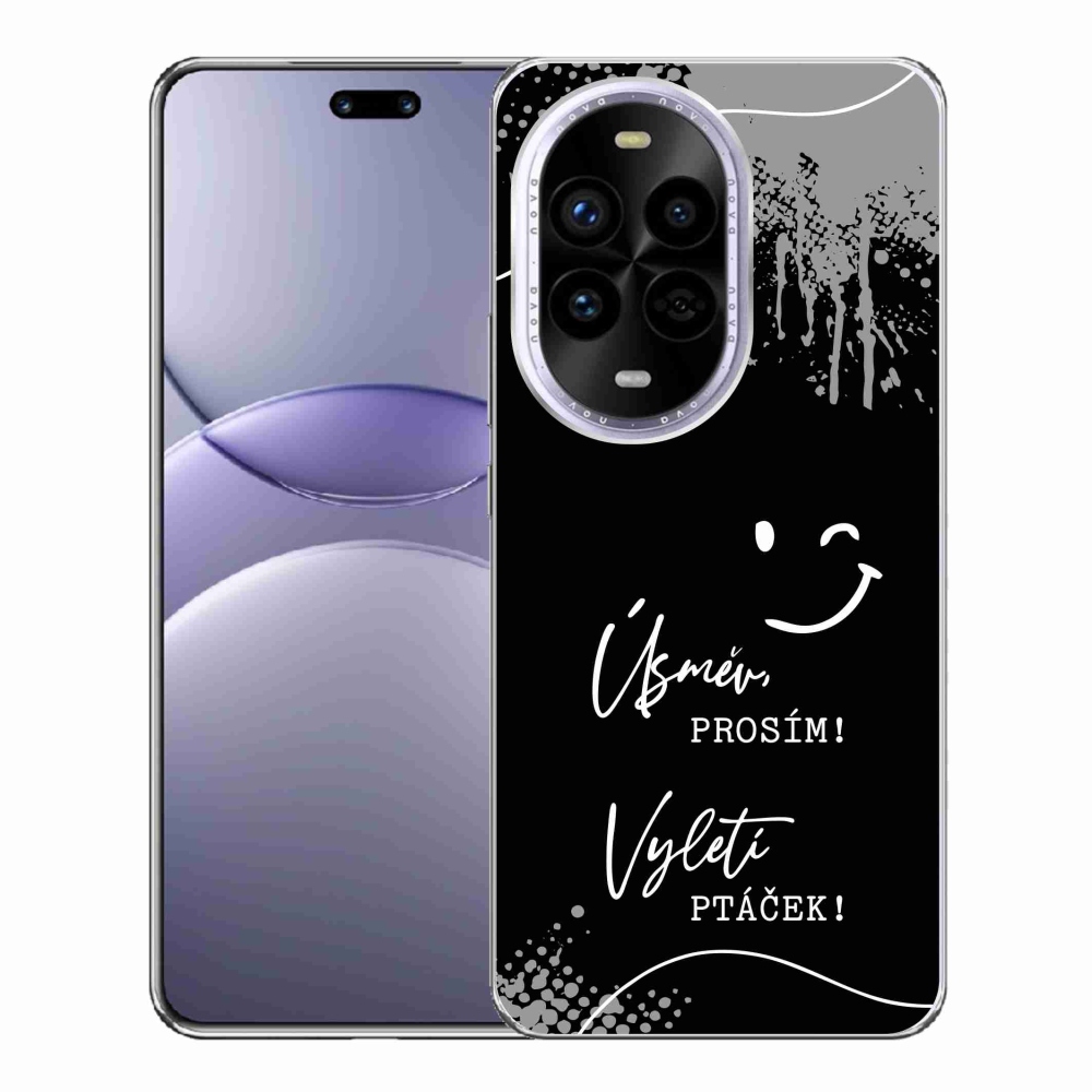 Gelový kryt mmCase na Huawei Nova 13 Pro 5G - vtipný text 4 černé pozadí