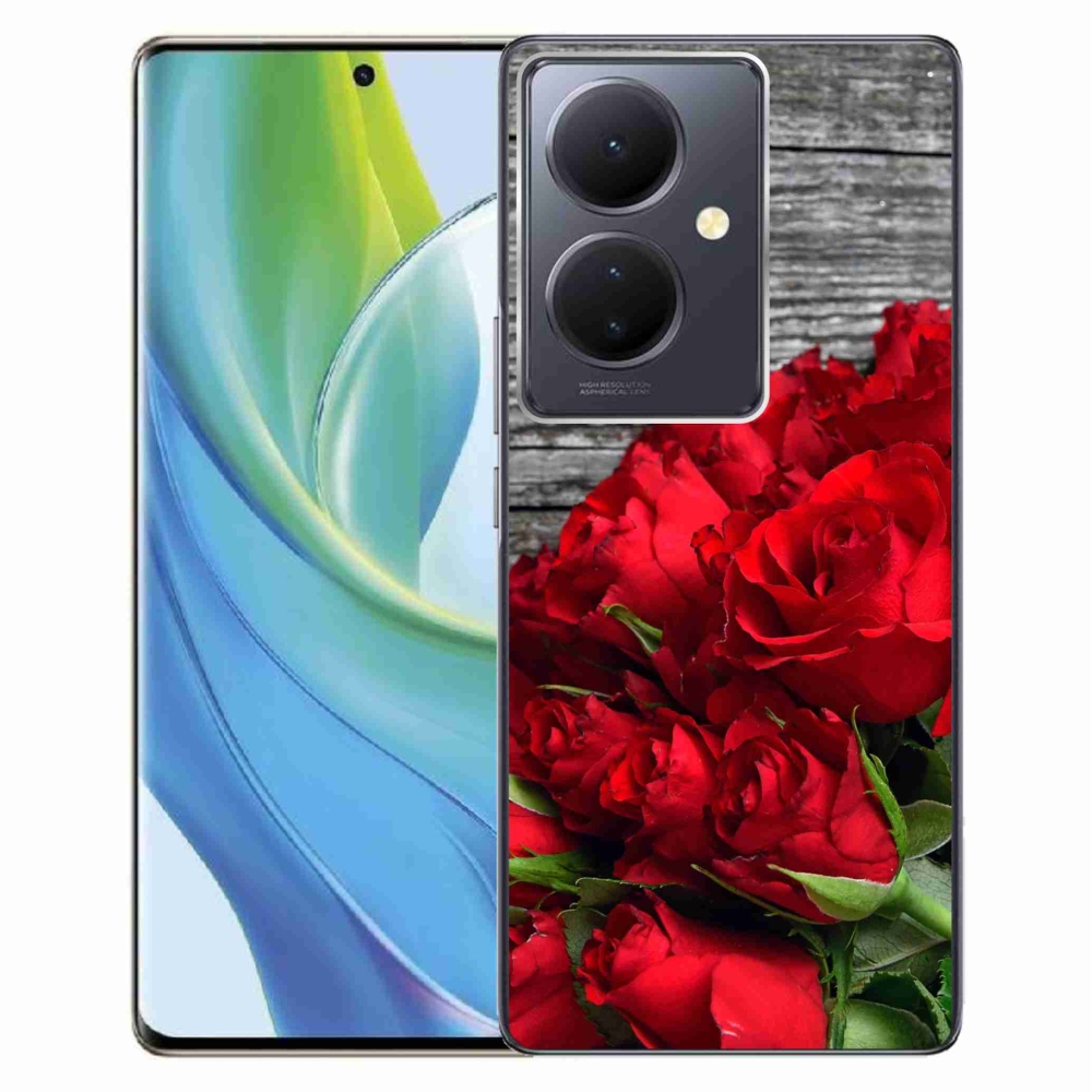 Gelový kryt mmCase na Vivo V29 Lite 5G - červené růže