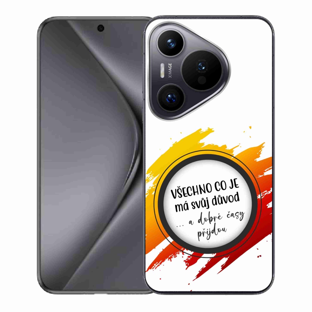 Gelový kryt mmCase na Huawei Pura 70 - citát 3 bílé pozadí