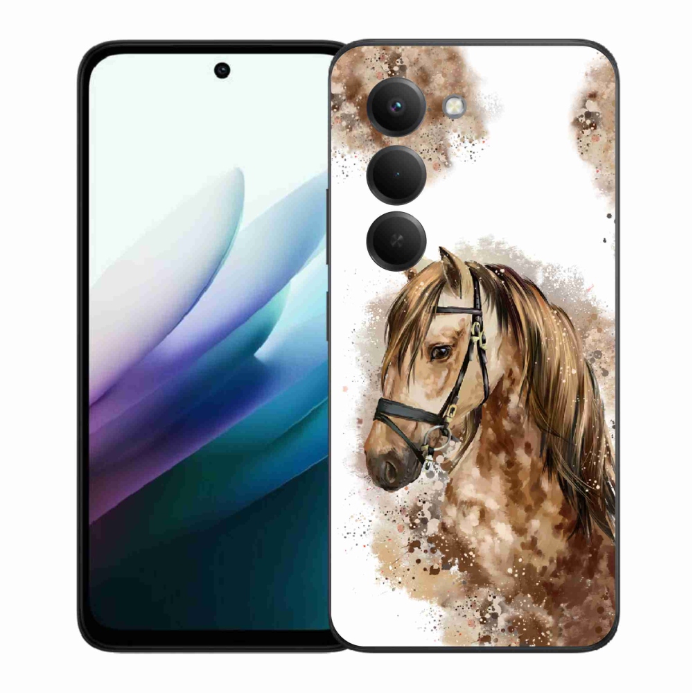 Gelový kryt mmCase na Xiaomi Redmi 15 4G/5G (171mm) - hnědý kreslený kůň