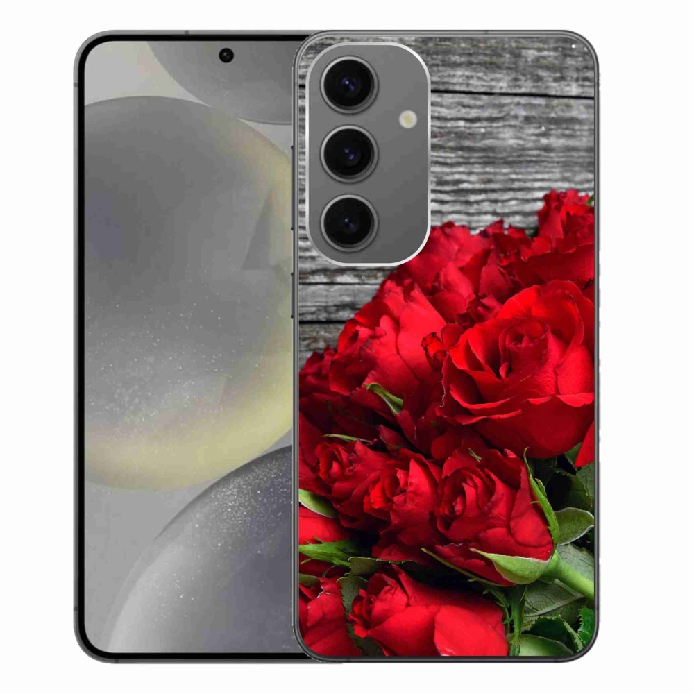 Gelový kryt mmCase na Samsung Galaxy S24+ - červené růže