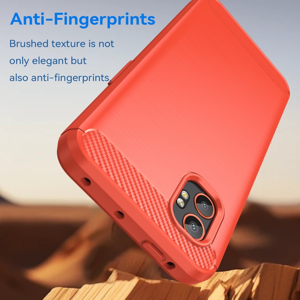 Carbon odolný gelový obal na Samsung Galaxy Xcover 7 Pro - červený