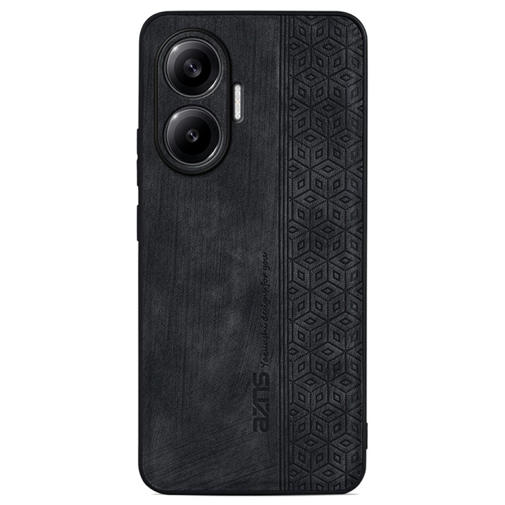 AZNS gelový obal potažený PU kůží pro mobil Xiaomi Poco F7 5G - černý