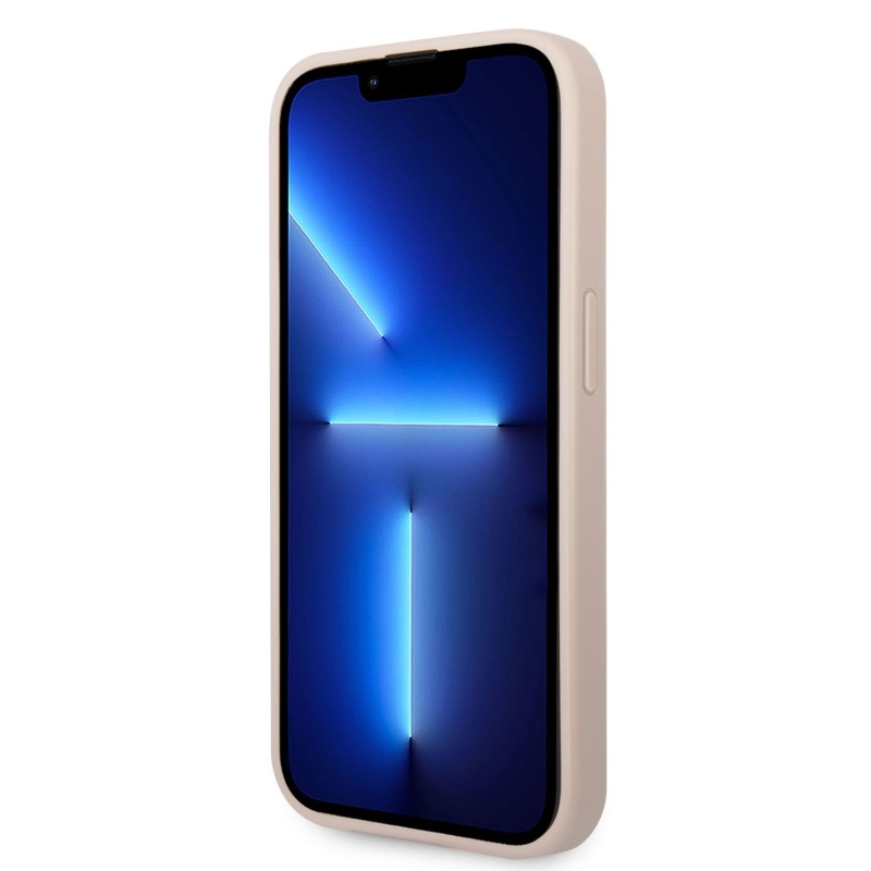 Guess PU 4G Metal Logo Zadní Kryt pro iPhone 14 Pro Max Pink