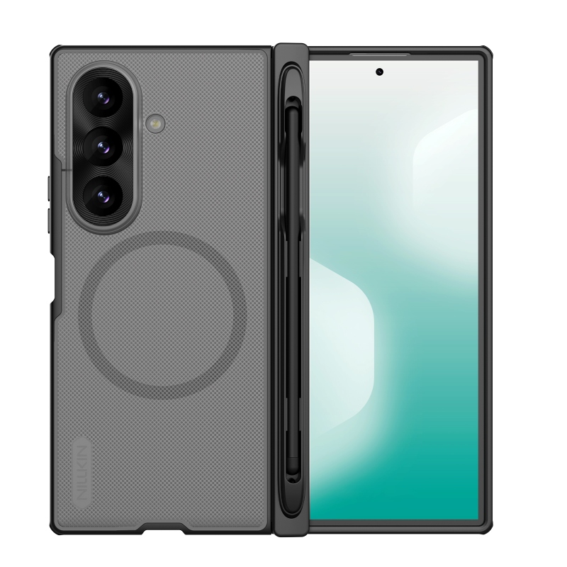 Nillkin Super Frosted FOLD Magnetic Pen Slot Zadní Kryt pro Samsung Galaxy Z Fold 8 Ultra Transparent Black