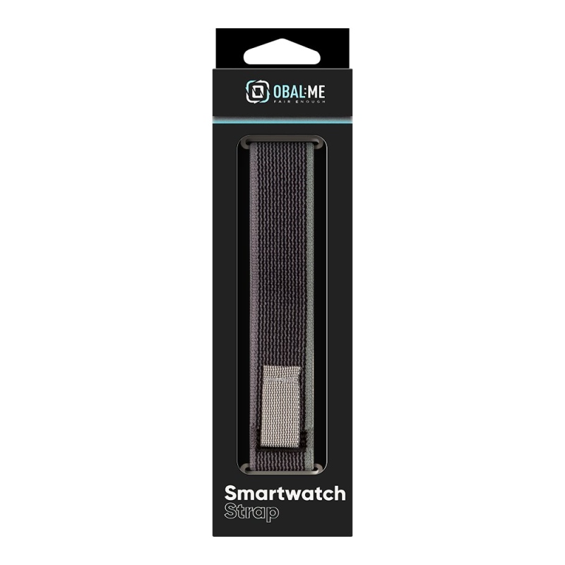 OBAL:ME Textilní Řemínek pro Apple Watch 42-49mm M-L Grey/Green