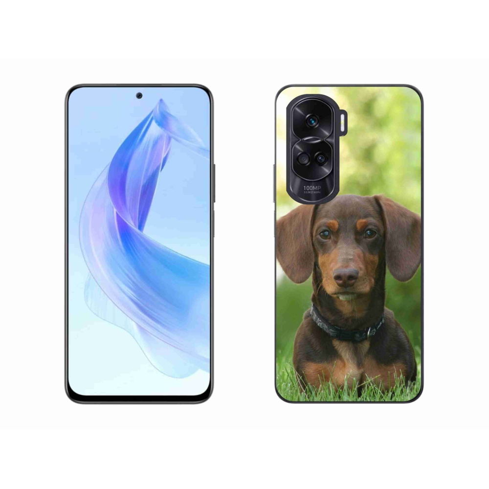 Gelový obal mmCase na Honor 90 Lite - hnědý jezevčík