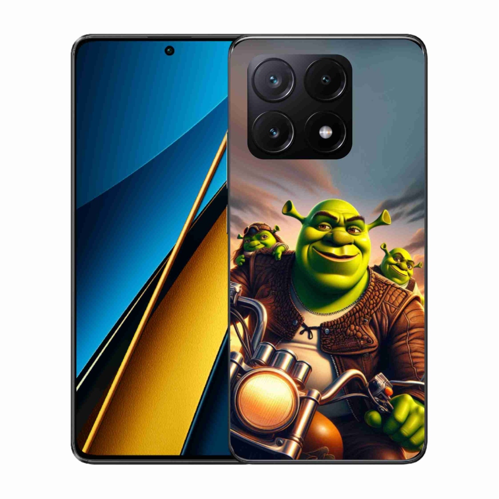 Gelový kryt mmCase na Xiaomi Poco X6 Pro 5G - shrek na motorce