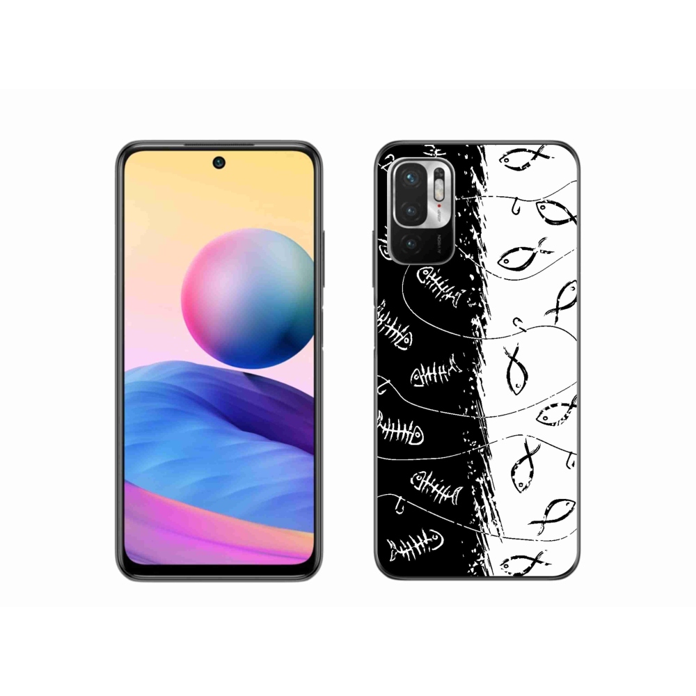 Gelový kryt mmCase na Xiaomi Poco M3 Pro/5G - kostry a rybky