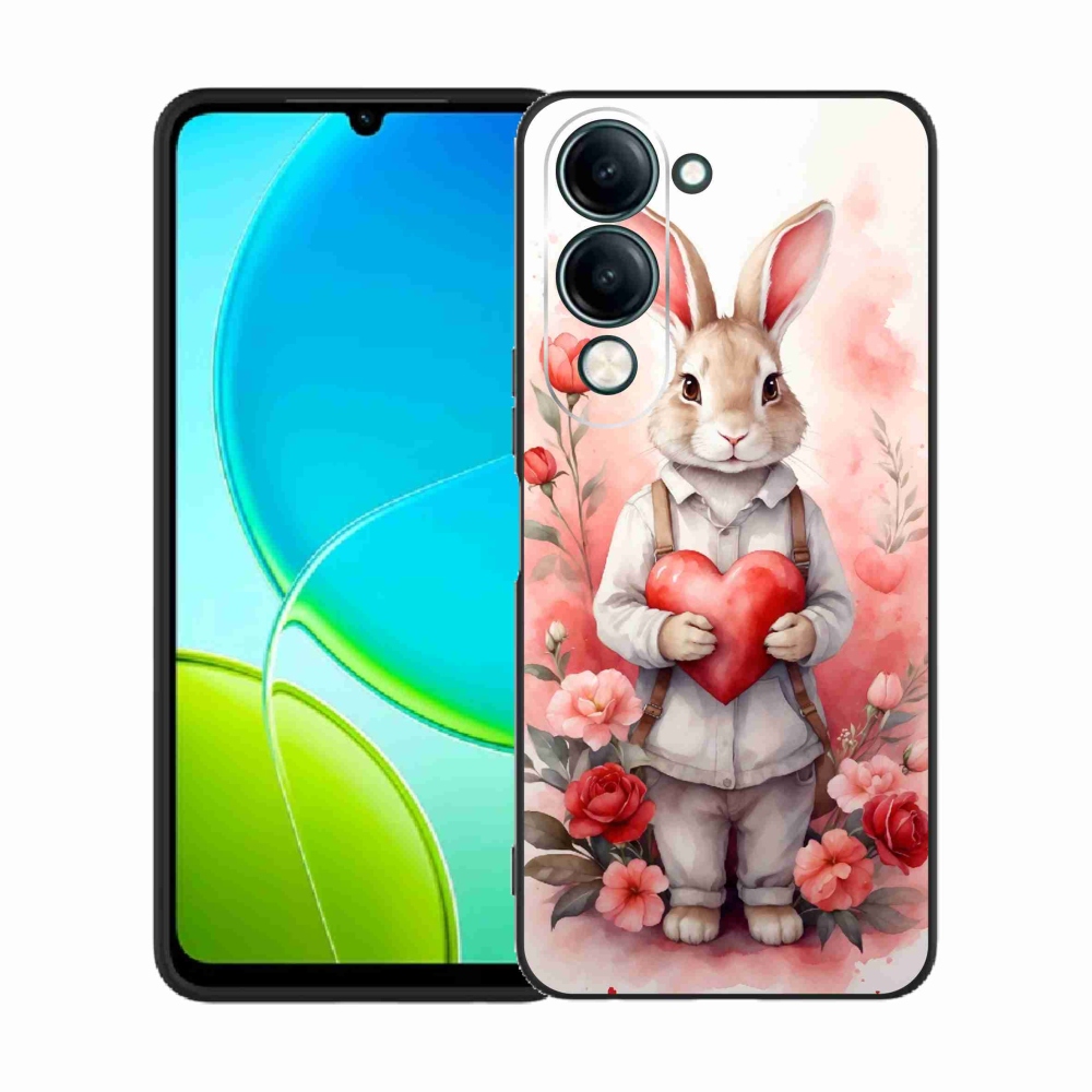 Gelový kryt mmCase na Vivo Y29s 5G - zajíc se srdíčkem