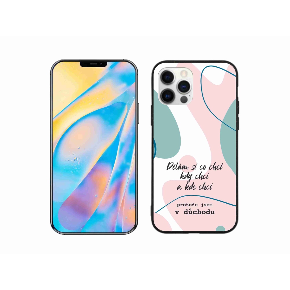 Gelový kryt mmCase na iPhone 12 Pro - vtipný text 10 bílé pozadí