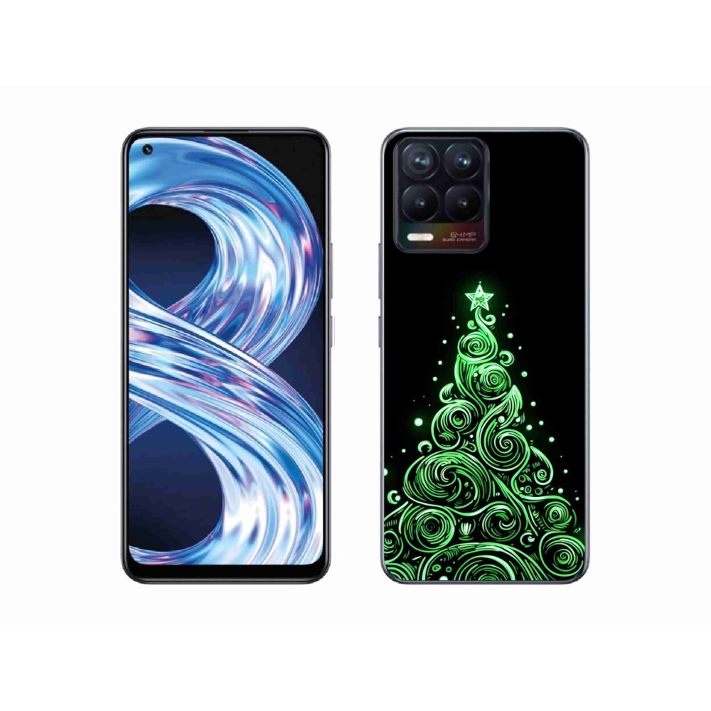 Gelový kryt mmCase na Realme 8 Pro - neonový vánoční stromek 3