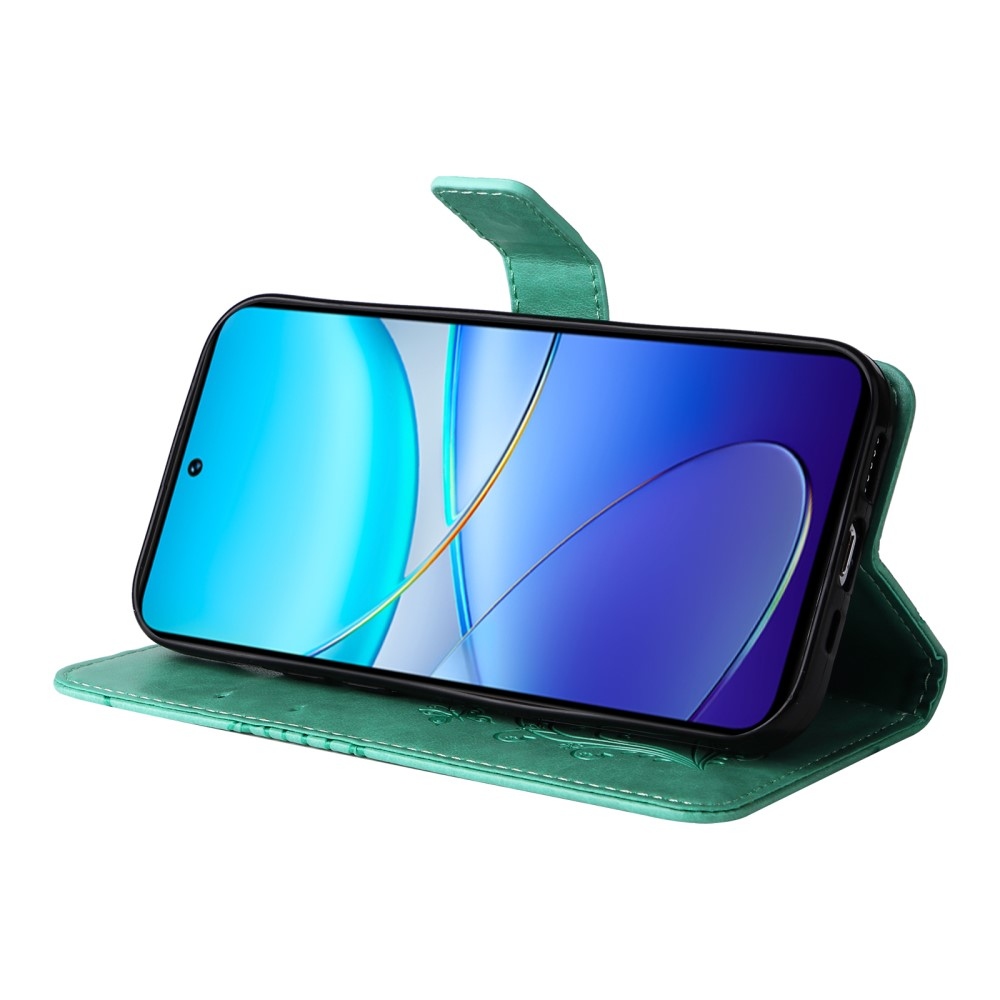 Big Butterfly knížkové pouzdro na Vivo V40 SE 4G/5G - modrozelené