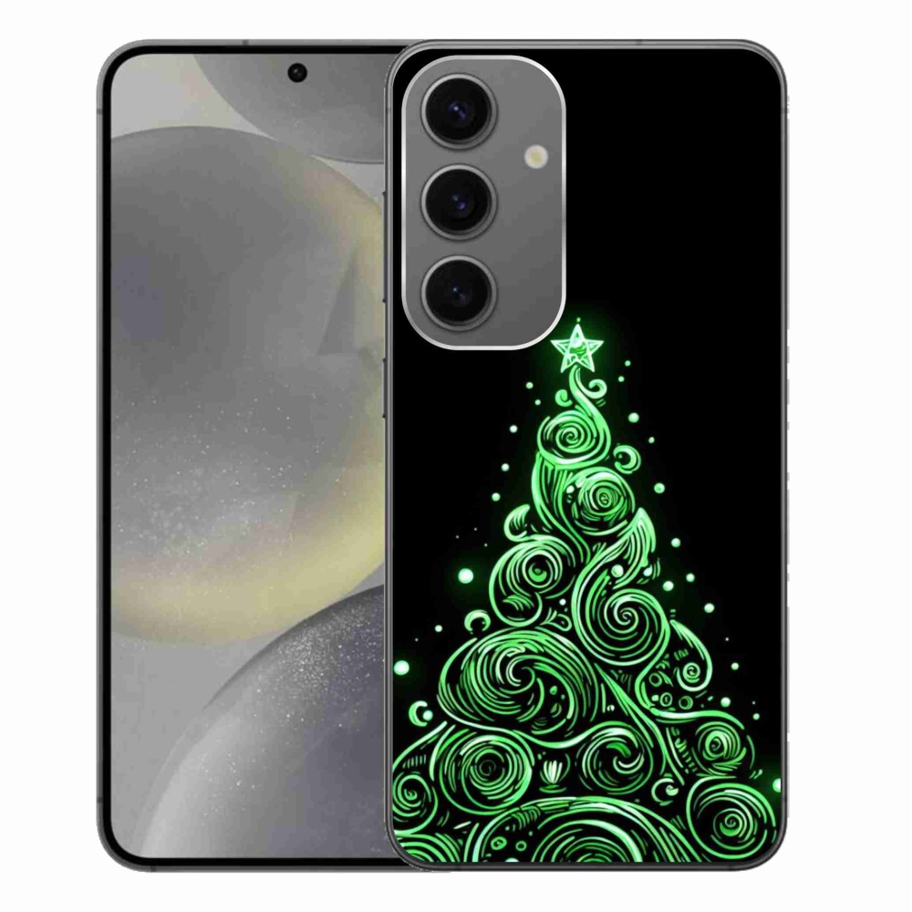 Gelový kryt mmCase na Samsung Galaxy S24+ - neonový vánoční stromek 3
