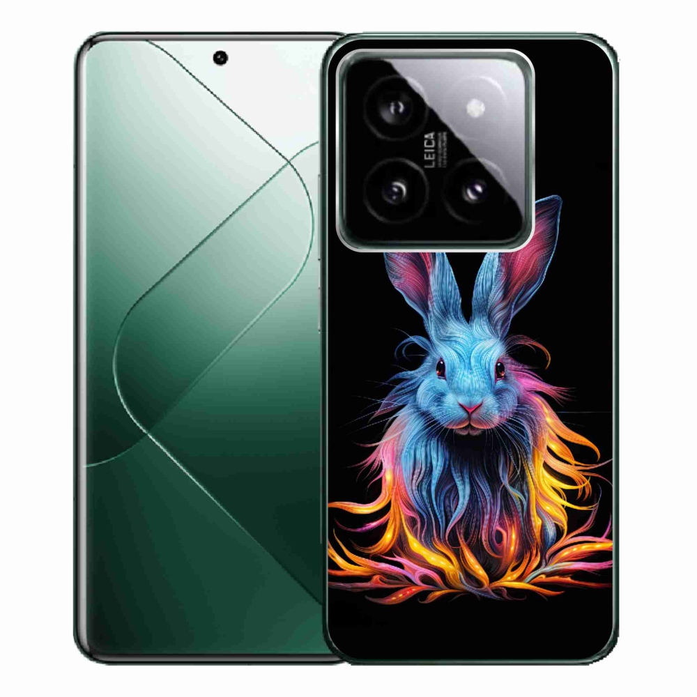 Gelový kryt mmCase na Xiaomi 14 Pro - abstraktní zajíc