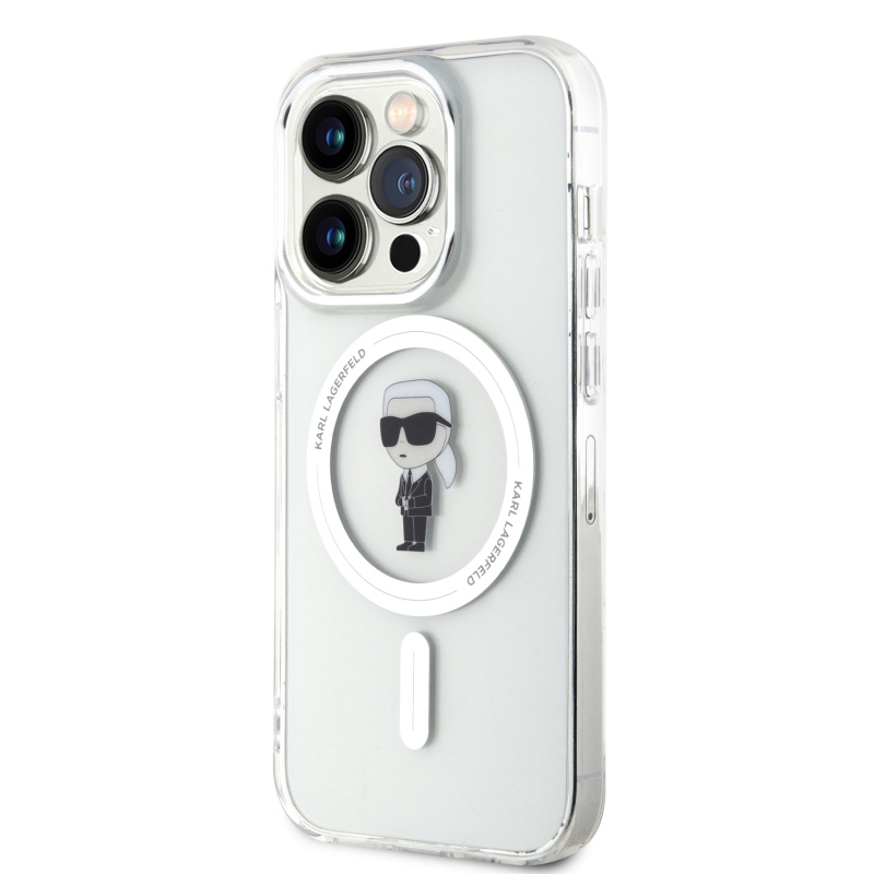 Karl Lagerfeld IML Ikonik MagSafe Zadní Kryt pro iPhone 15 Pro - průhledný