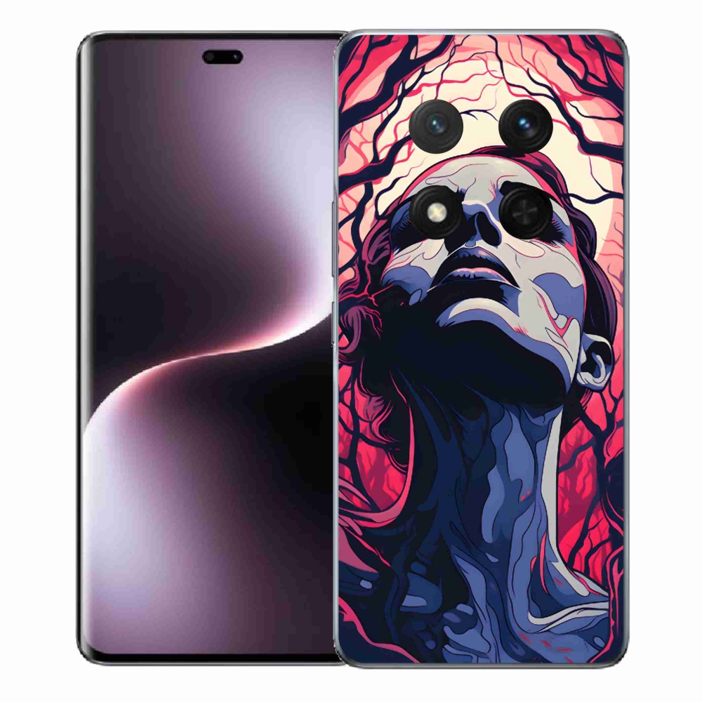 Gelový kryt mmCase na Honor Magic 7 Lite 5G - abstraktní obličej