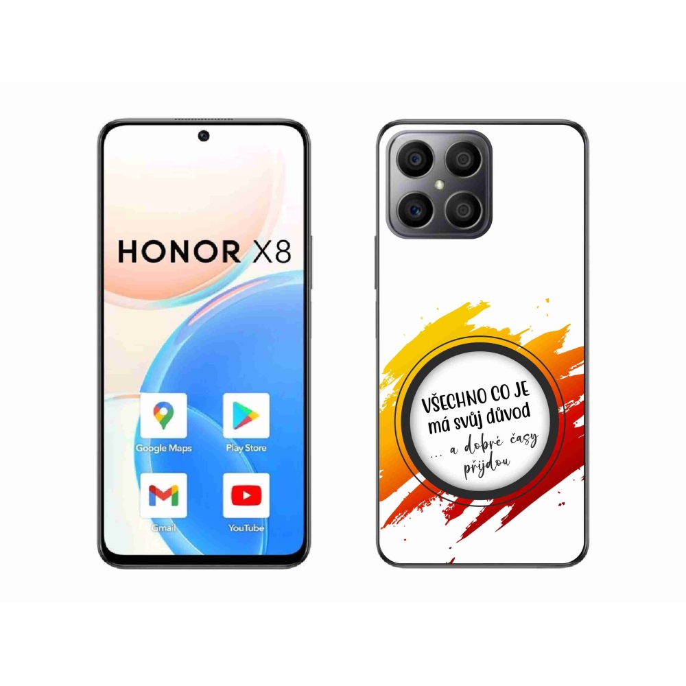 Gelový kryt mmCase na Honor X8 4G - citát 3 bílé pozadí