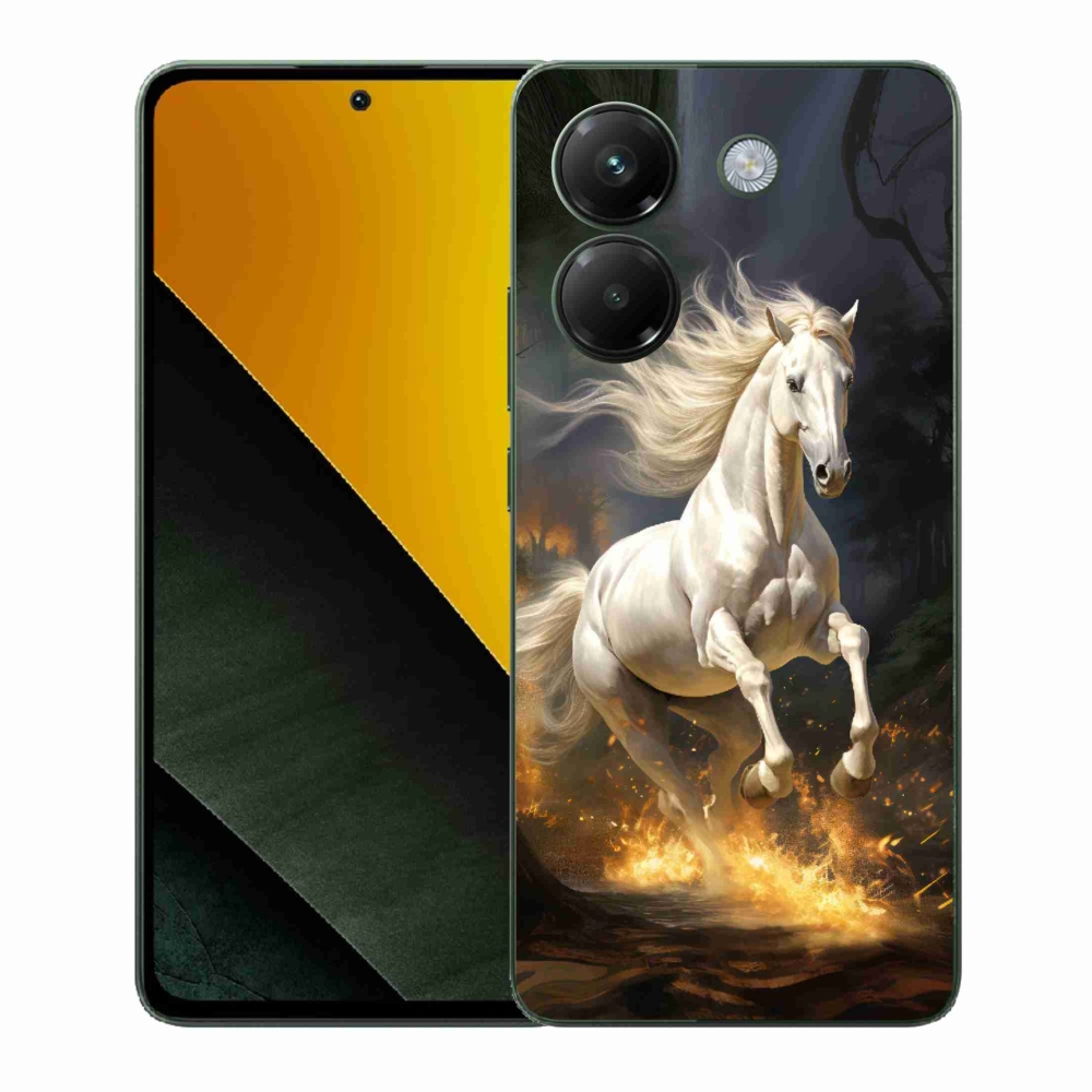 Gelový kryt mmCase na Xiaomi Poco M7 Pro 5G - bílý kůň 2