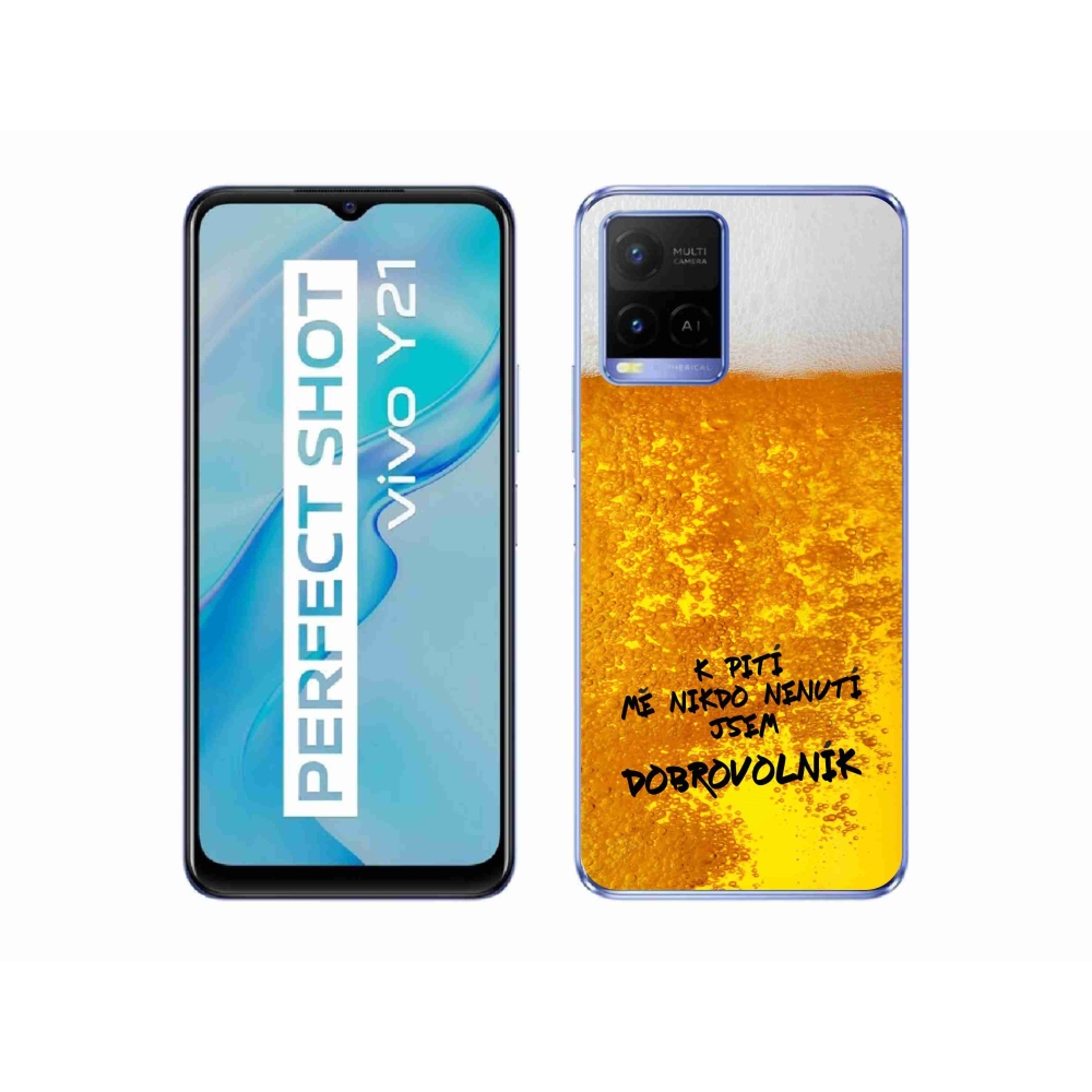 Gelový kryt mmCase na Vivo Y21/Y21s/Y33s - pivní motiv 4