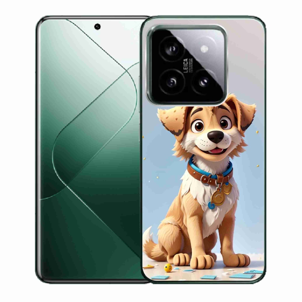 Gelový kryt mmCase na Xiaomi 14 - kreslené štěně