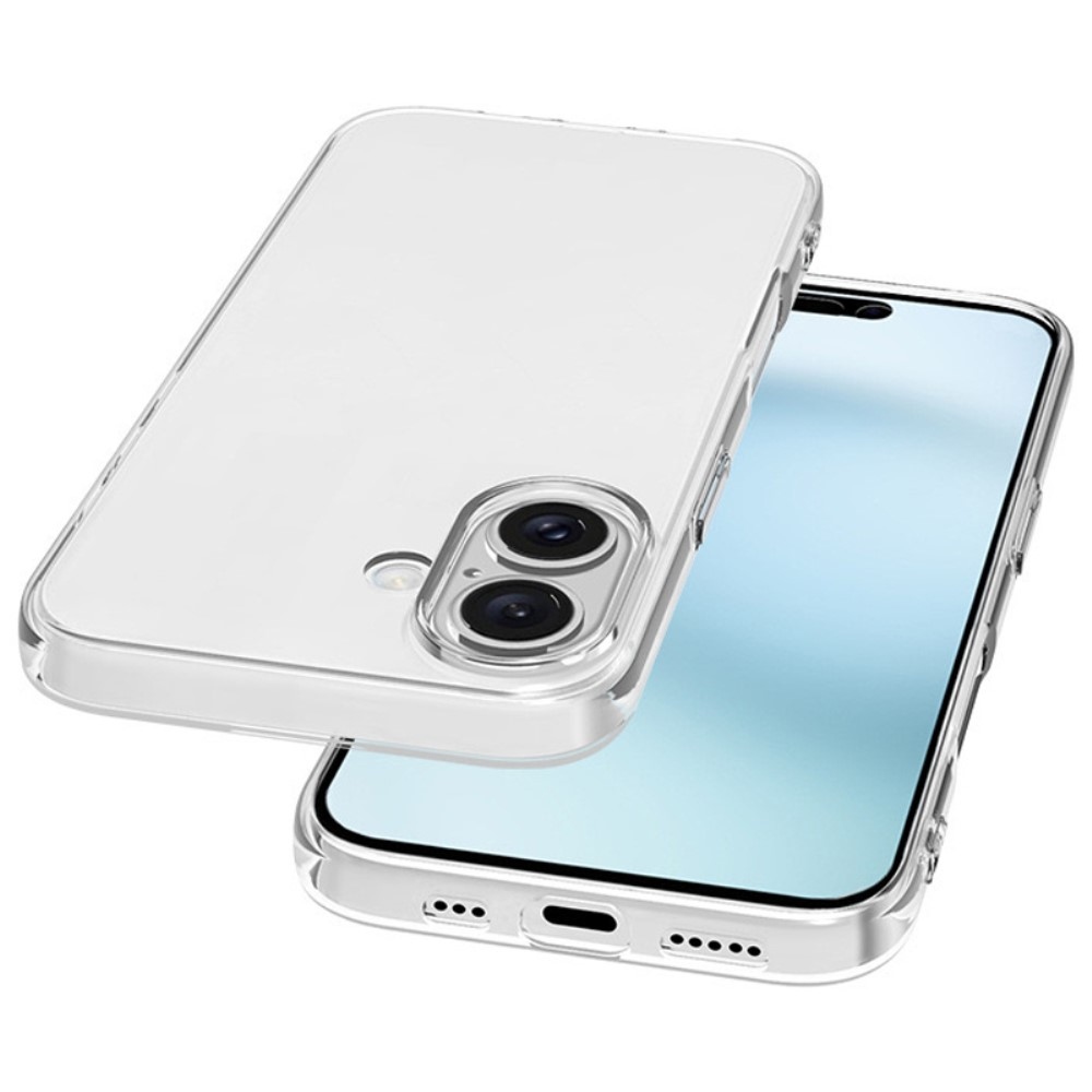 Průhledný gelový obal na iPhone 16 Plus - průhledný