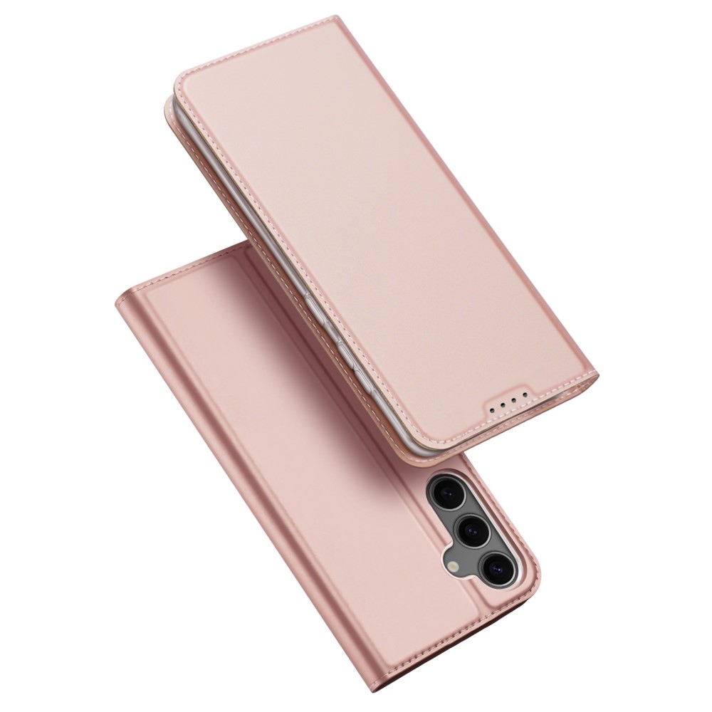 DUX knížkové pouzdro na Samsung Galaxy S25 - růžovozlaté
